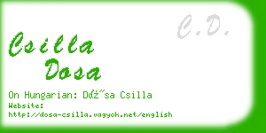 csilla dosa business card